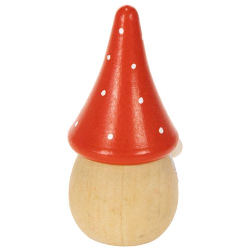 Mini-nissefigur med fluesvamp borddekoration 10 cm 6 stk. | Floristik24.dk