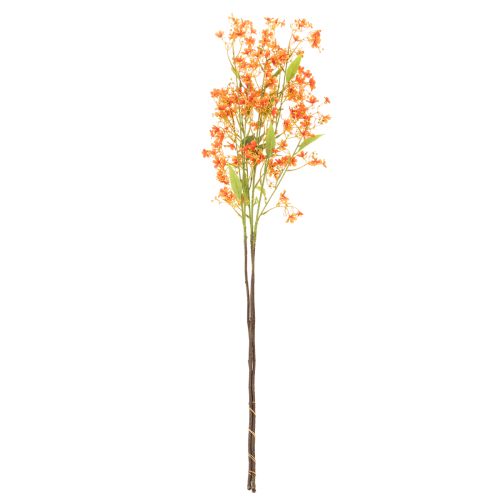 Kunstig orkidégren orange filigran værelsesdekoration 110 cm 3 stk. | Floristik24.dk