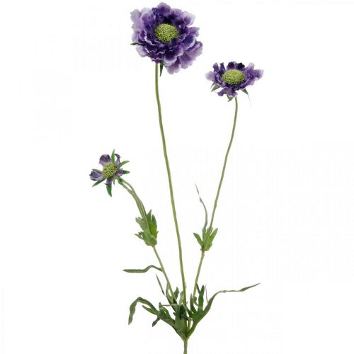 Floristik24 Scabious kunstig blomst lilla H64cm bundt med 3 stk