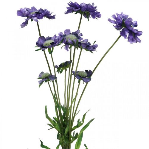 Floristik24 Scabious kunstig blomst lilla H64cm bundt med 3 stk