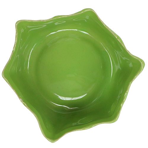 Floristik24 Keramisk skål i grøn Ø13cm H6cm