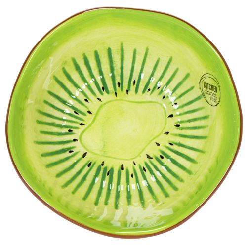 Artikel Keramisk serveringsskål, Kiwi-design. Ideel til stilfulde spiseborde og buffeter. 15 cm.