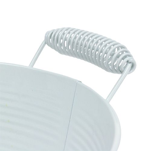 Floristik24 Skål hvid rund Ø22cm H9.5cm