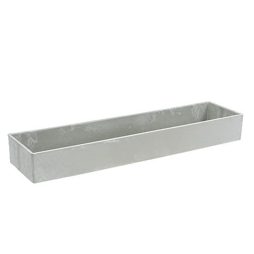 Floristik24 Skål firkantet grå 41,5cm x 10,5cm H5cm