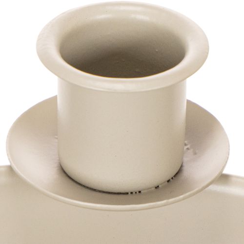 Lysestage med 4 holdere, moderne adventskrans, beige, 15 cm | Floristik24.dk