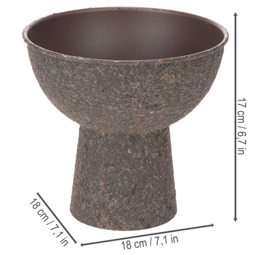Rund planteskål med bund, 18 cm | Floristik24.dk