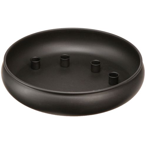 Floristik24 Skål med lysestagemagnet sort Ø33cm H7,5cm