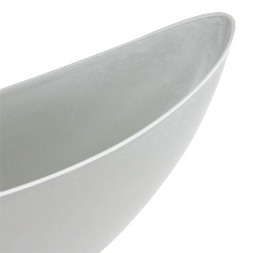 Floristik24 Skål ovalt grå 39cm x 13cm H13cm, 1p