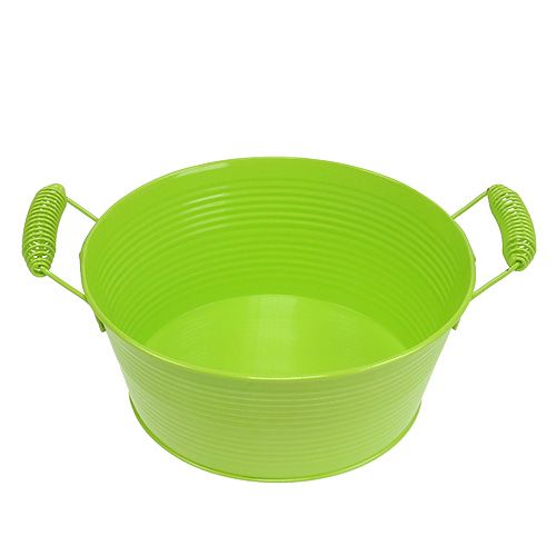 Floristik24 Skål rund æblegrøn Ø22cm H9.5cm