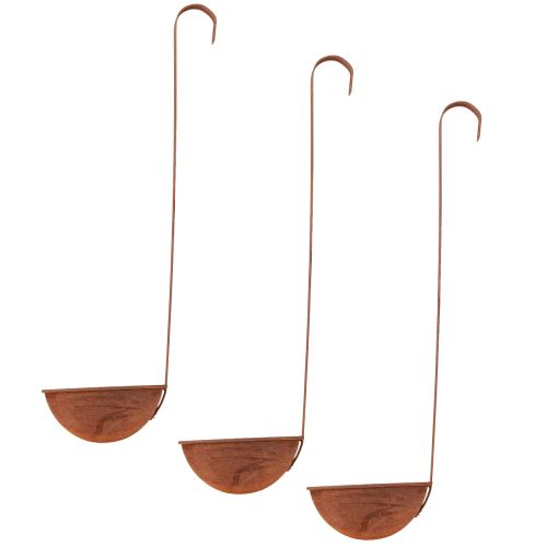 Floristik24 Skål til plantning af pynteske rust Ø12cm 3 stk