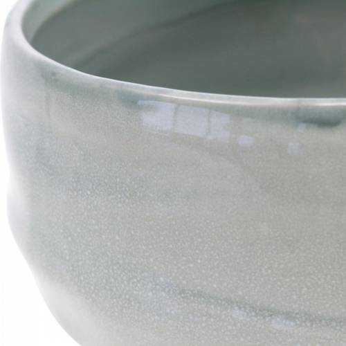 Artikel Keramisk skål, bølget plantekasse, keramisk dekoration oval Ø18,5cm H7,5cm