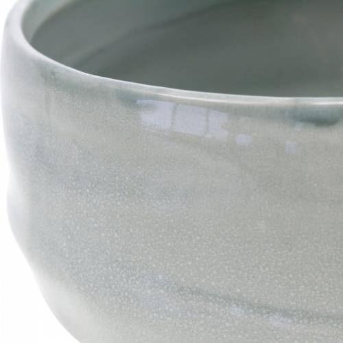 Floristik24 Keramisk skål, bølget plantekasse, keramisk dekoration oval Ø18,5cm H7,5cm