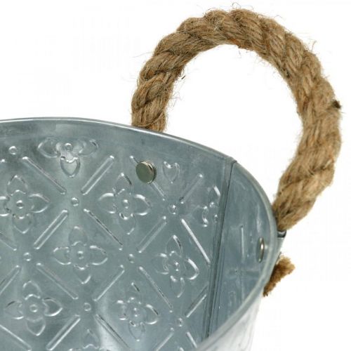 Floristik24 Plantekasse med hanke, metalskål, blomsterbakke L31cm