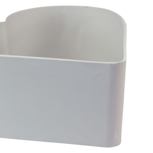 Artikel Skål hjerte plast dekorativ skål hvid grå 24/21 cm sæt af 2