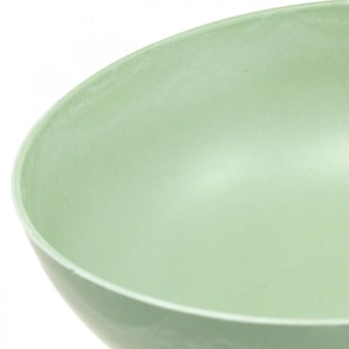 Artikel Dekorativ skål grøn pastel plast bordpynt fjeder Ø20cm