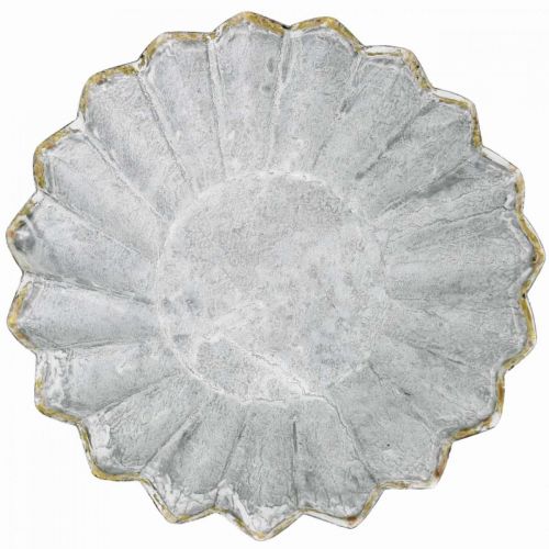 Artikel Kageform til udplantning, metaldekoration, bageforme med gulddekoration Ø16,5cm H4,5cm