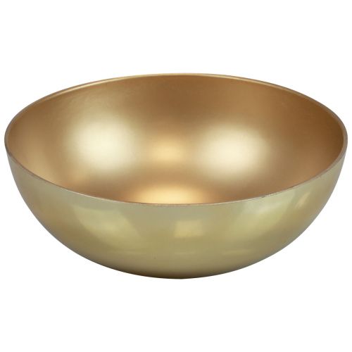 Dekorativ skål guldskål plast mat glans Ø20cm H7cm