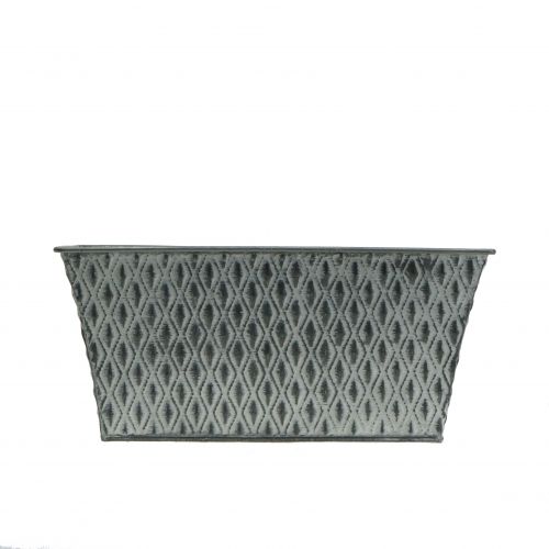 Artikel Zinkskål med diamantmønster 22cm × 12cm