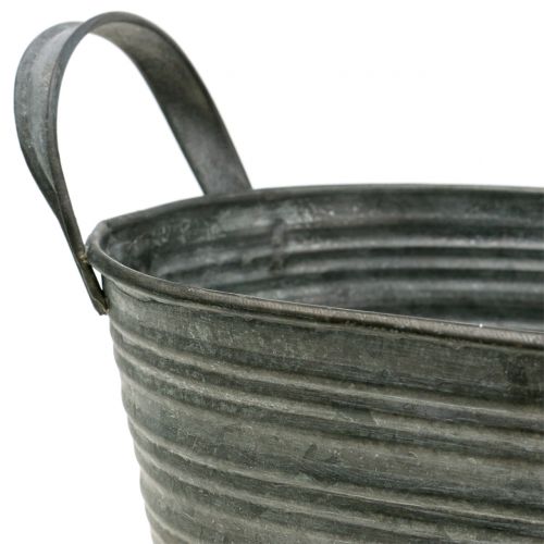 Floristik24 Plantekasse zinkbalje 25cm x 13,5cm H12cm