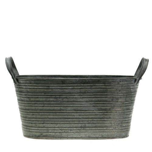 Floristik24 Plantekasse zinkbalje 25cm x 13,5cm H12cm