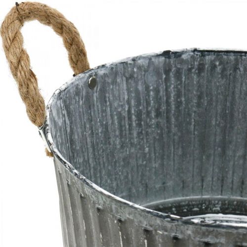 Floristik24 Dekorativ skål, plantekasse med hanke, blomsterskål til udplantning Ø25cm