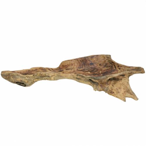 Floristik24 Burl træ skål flammet 70cm x 27cm H12cm