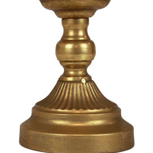 Floristik24 Skål med fod dekorativ metalskål guld Ø25,5cm H24cm