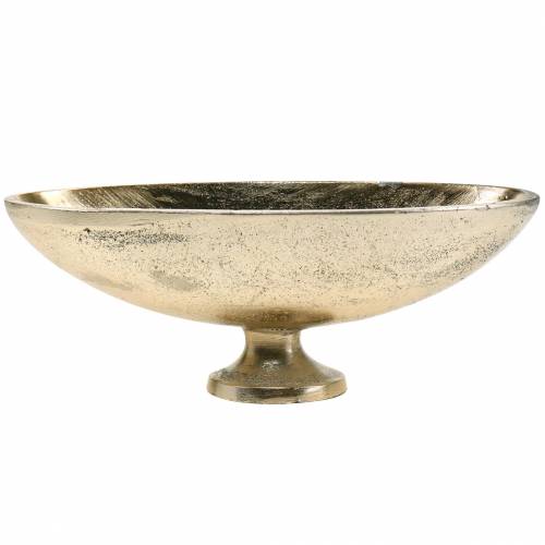Floristik24 Skål oval med fod Gylden 20,5×8cm
