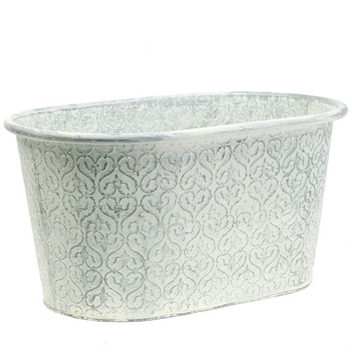 Floristik24 Planter zink karbad creme 36cm