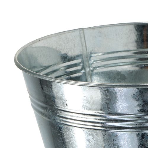 Floristik24 Metalskål rund skinnende sølv Ø22cm H9,5cm 6stk