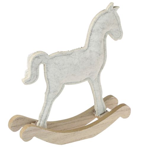 Artikel Gyngehestedekoration Julecreme 20x4,5x22cm 2 stk