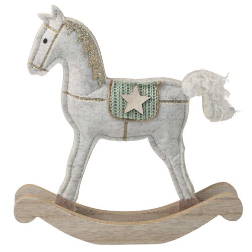 Artikel Gyngehestedekoration Julecreme 20x4,5x22cm 2 stk