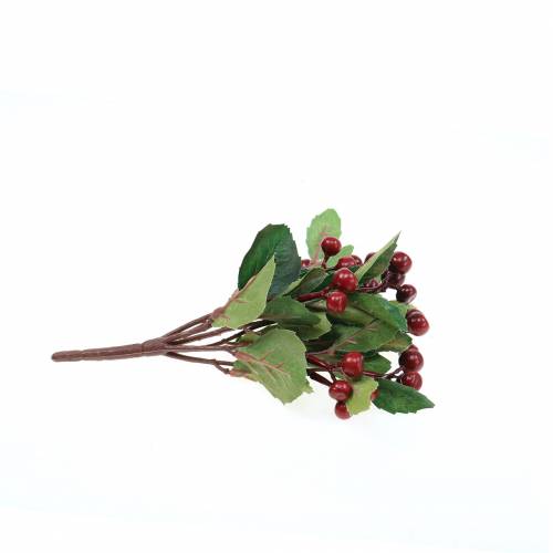 Floristik24 Mock bærbusk kunstigt rød med 7 grene