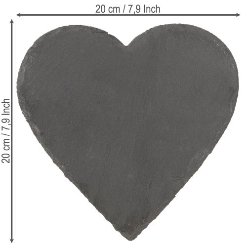 Artikel Skifer hjertedekoration hjerte skifer skifer tallerken 20cm 5 stk