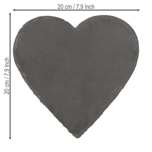 Artikel Skifertallerken dekorativt hjerte skifer skiferhjerte 20cm 1 stk