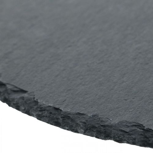 Floristik24 Rund skifer, naturprodukt, dekorativ bakke Ø30cm