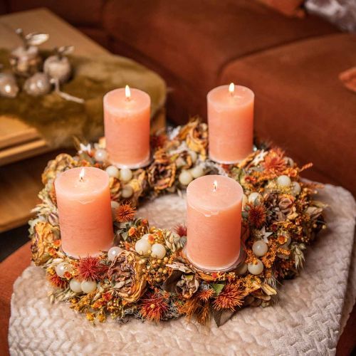 Floristik24 Gypsophila kunstige blomster gipsurt appelsin L30cm 6 stykker i en bundt