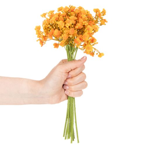 Kunstig babyånde orange gren til blomsterarrangementer 30 cm 10 stk. | Floristik24.dk