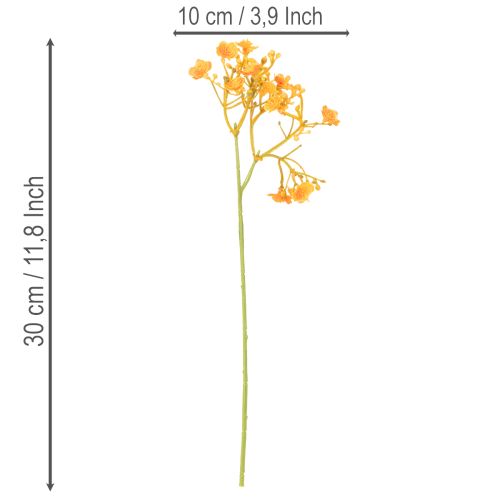 Kunstig babyånde orange gren til blomsterarrangementer 30 cm 10 stk. | Floristik24.dk