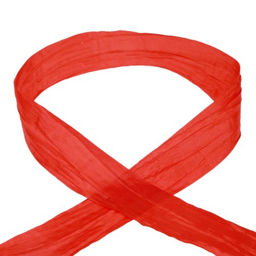 Ribbon Crash dekorative bånd gavebånd rød 50mm 20m
