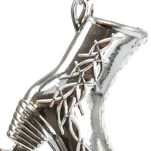 Floristik24 Skøjte sølv 10cm 16 stk