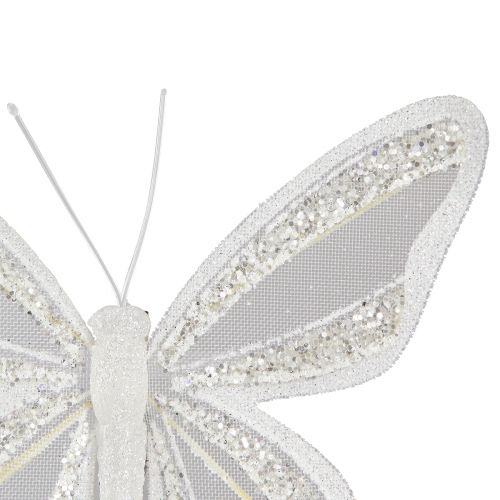 Artikel Sommerfugle dekoration fjer sommerfugl look 15x13cm 2 stk