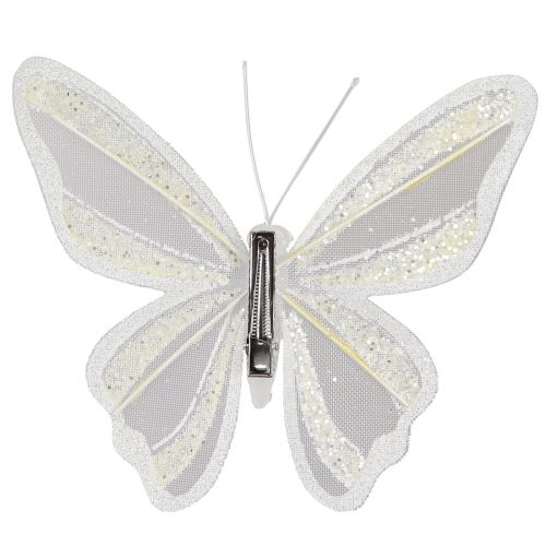 Artikel Sommerfugle dekoration fjer sommerfugl look 15x13cm 2 stk