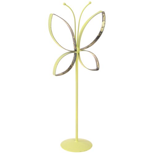 Artikel Butterfly metal dekorationsstativ grøn guld H29cm 2 stk