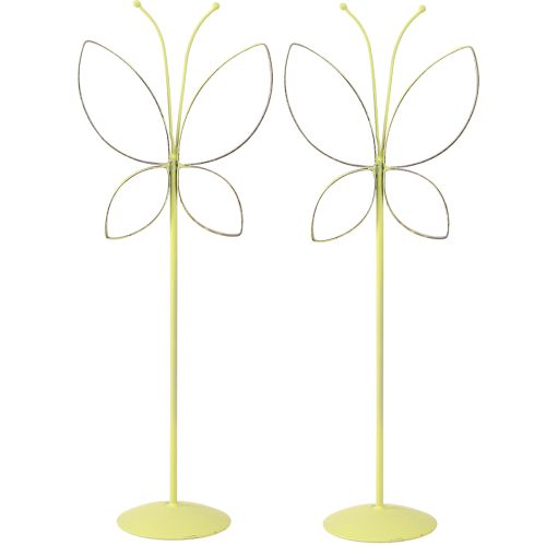 Artikel Butterfly metal dekoration fjedergrøn guld H35cm 2 stk