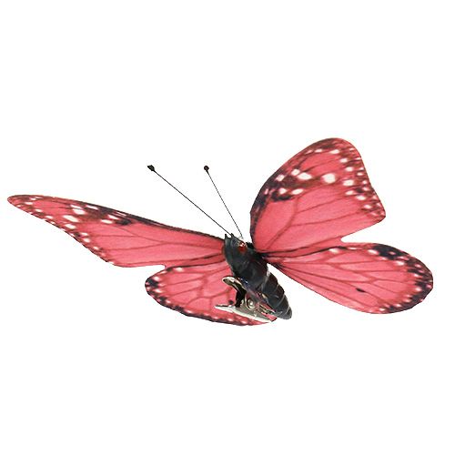 Floristik24 Sommerfuglrosa på klip 11cm 6stk