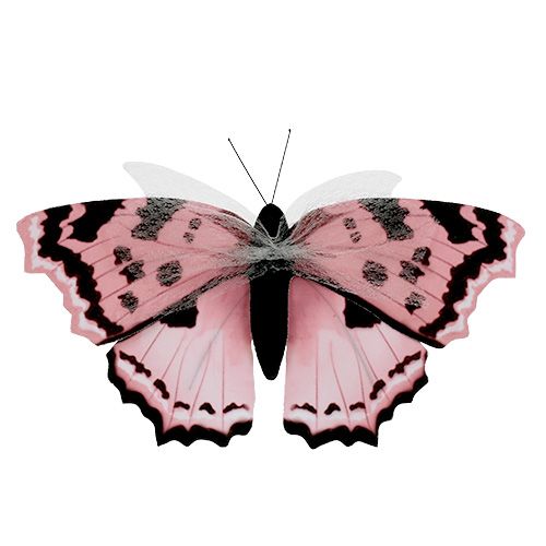 Floristik24 Sommerfugl pink 20cm på wire 2stk