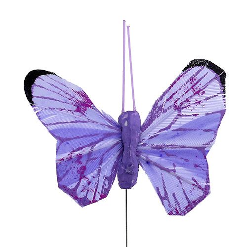 Floristik24 Sommerfugl 5 cm pink-lilla røv. 24st