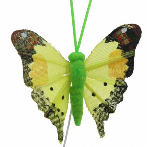 Floristik24 Dekorativ sommerfugl med tråd sorteret 5cm 24stk