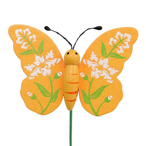 Artikel Sommerfugl farverig sort. 6cm L25cm 15 stk
